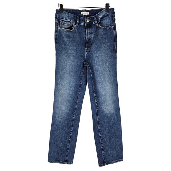 GOOD AMERICAN WOMEN'S FALL 23 INDIGO316 BLUE STRAIGHT LEG JEANS – SIZE 6-12 - Picture 1 of 12